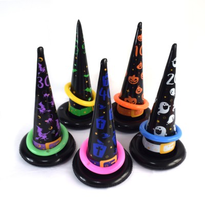 Manufactory PVC Holiday Toy Party Supplies Halloween Inflatable Witch Hat