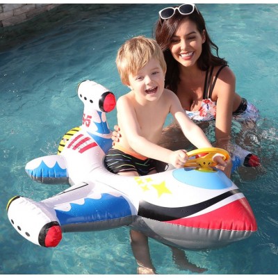 Amazon hot sell children airplane swimming float ring inflatable baby seat